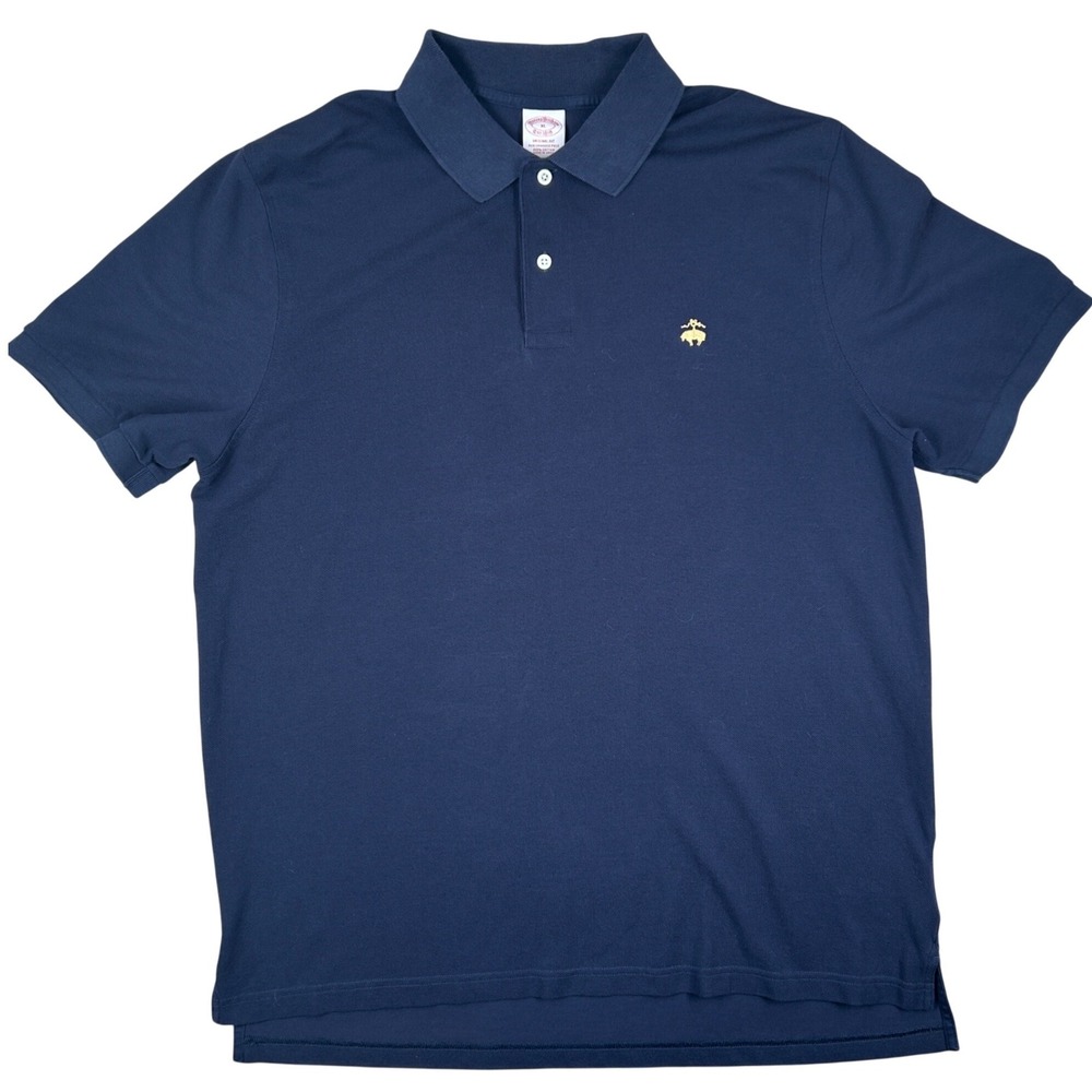Brooks Brothers 1818 Performance Polo Mens XL Navy Blue Classic Quiet Luxury